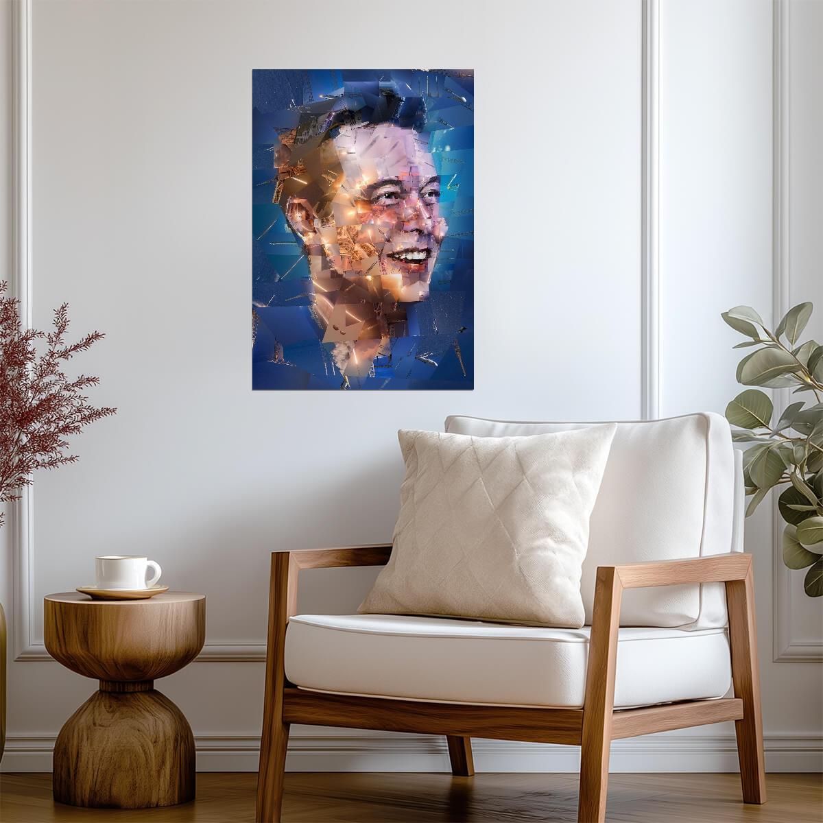 Elon Musk | CEO Portrait | Modern Wall Poster - Celebrities Poster