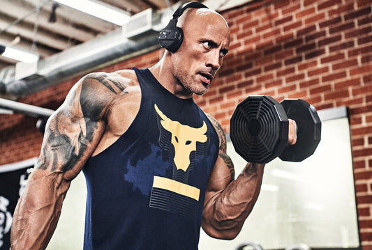 Dwayne Johnson The Rock Lifting Dumbbell | Gym Motivation Poster | Fitness Wall Art - Sports Poster