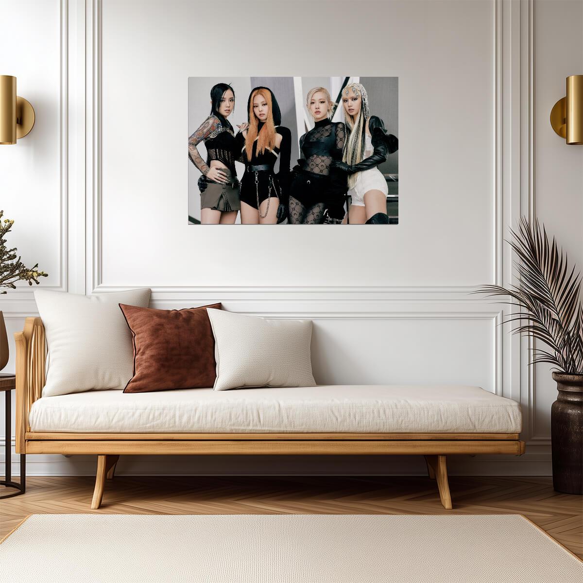 Blackpink Pink Venom Era Photoshoot | K-Pop Music Poster | Korean Girl Group Wall Art - Music Poster