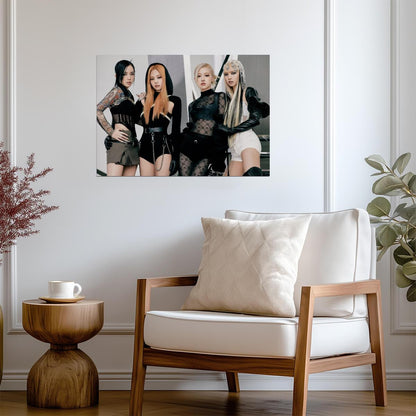 Blackpink Pink Venom Era Photoshoot | K-Pop Music Poster | Korean Girl Group Wall Art - Music Poster