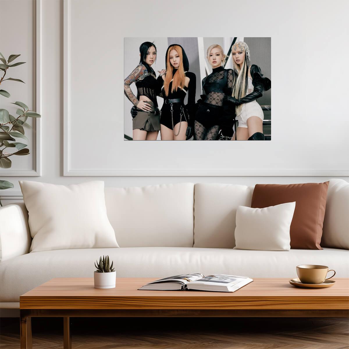 Blackpink Pink Venom Era Photoshoot | K-Pop Music Poster | Korean Girl Group Wall Art - Music Poster