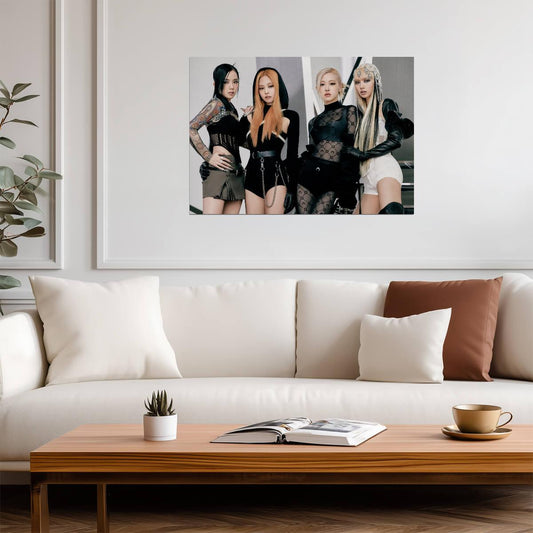Blackpink Pink Venom Era Photoshoot | K-Pop Music Poster | Korean Girl Group Wall Art - Music Poster