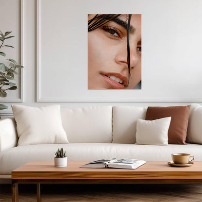 Mia Khalifa Close Up Face | Wet Hair Portrait Photo | Celebrity Wall Art Poster - Celebrities Poster