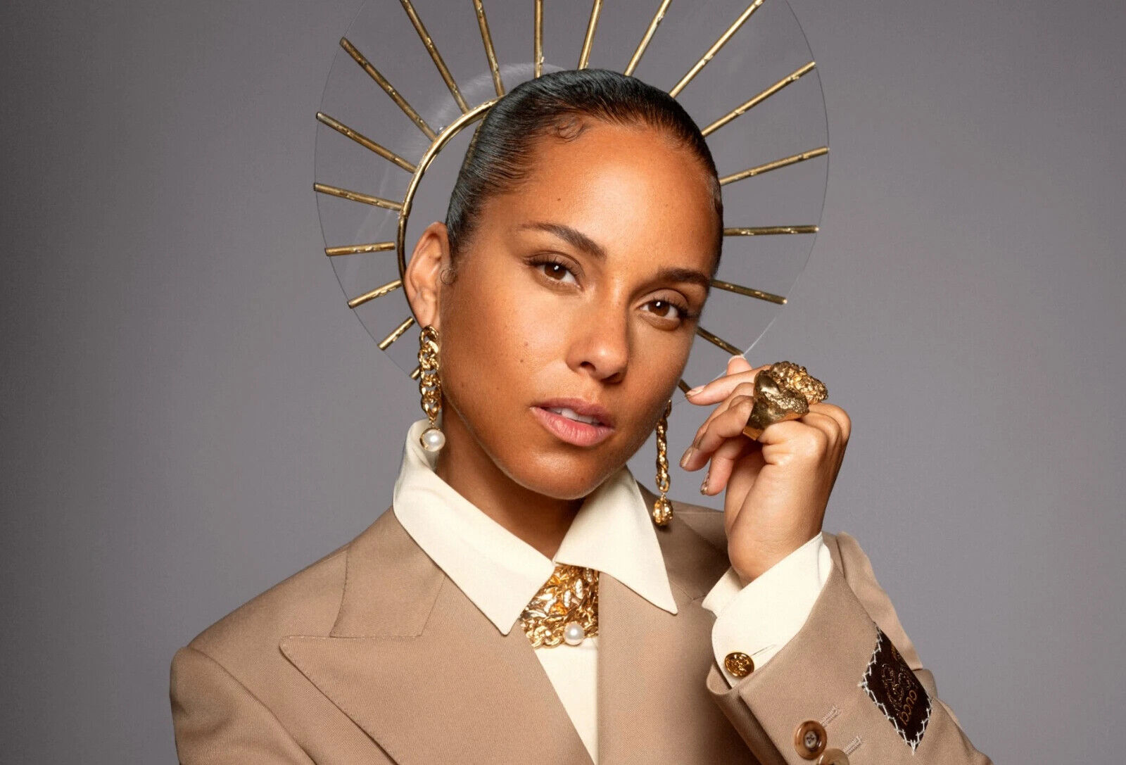 Alicia Keys | R&B Queen Print | Celebrity Portrait Poster - Music Poster