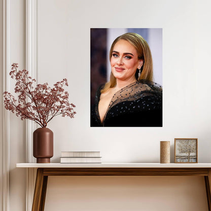 Adele Polka Dot Dress | Music Legend Poster | Classic Style Decor - Music Poster