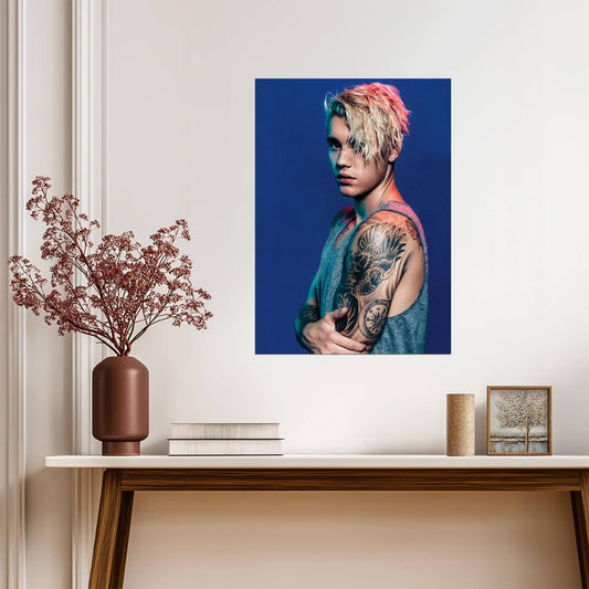 Justin Bieber Print | Pop Singer Poster - Music Poster