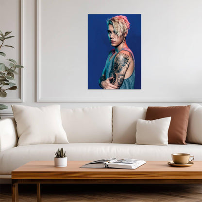 Justin Bieber Print | Pop Singer Poster - Music Poster