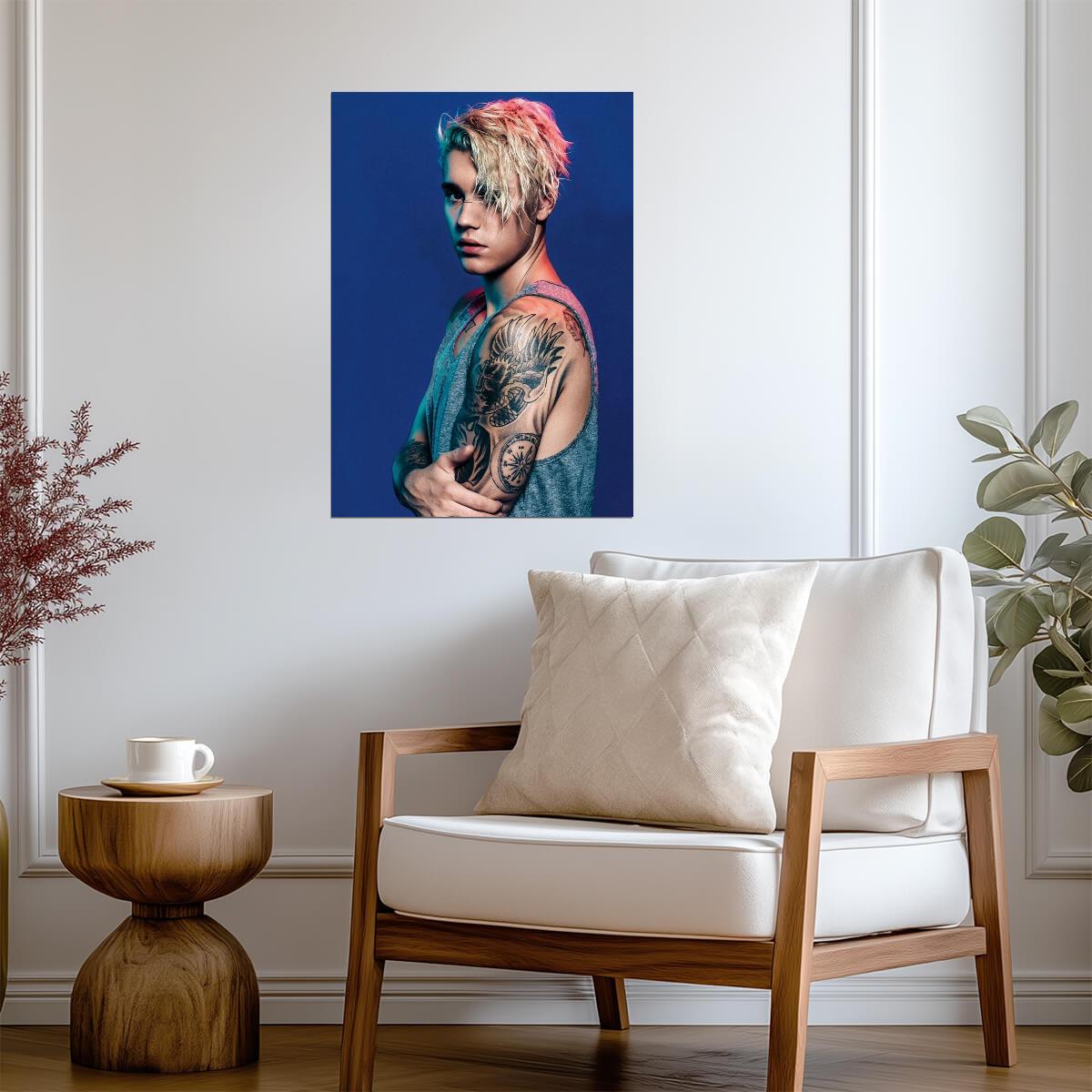 Justin Bieber Print | Pop Singer Poster - Music Poster