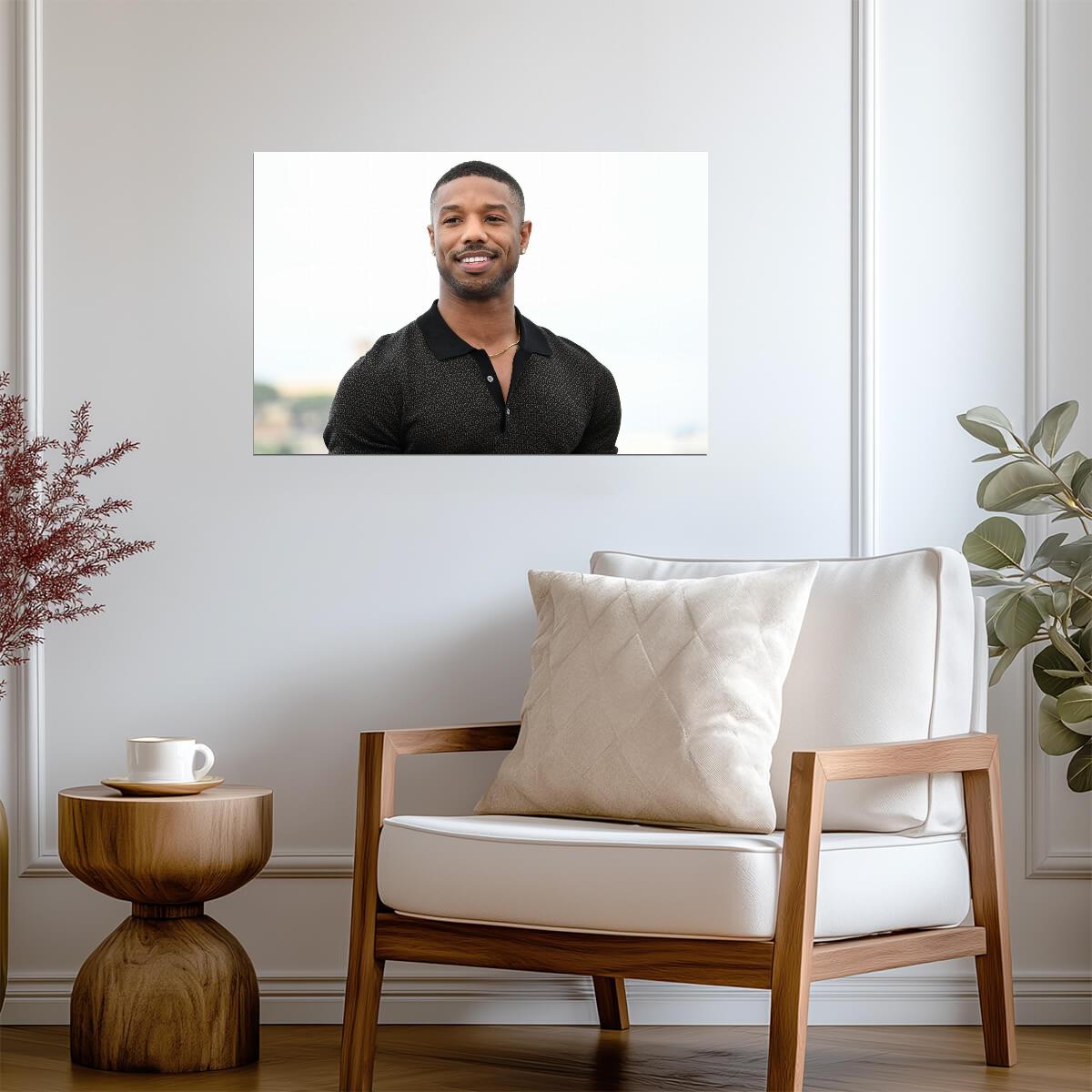 Michael B. Jordan Smiling Portrait | Celebrity Photo Poster | Modern Actor Wall Art - Celebrities Poster