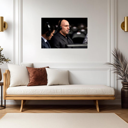 Joe Rogan UFC Commentator | Live Broadcast Photo Poster | MMA Fan Gift - Celebrities Poster