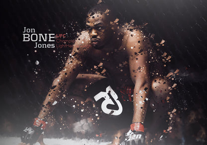 Jon Jones Bones UFC Champion | MMA Combat Sports Poster | Fighter Legend Wall Art - Sports Poster