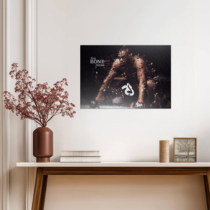 Jon Jones Bones UFC Champion | MMA Combat Sports Poster | Fighter Legend Wall Art - Sports Poster