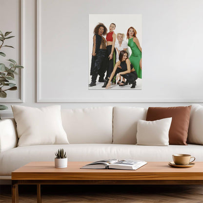 Spice Girls Full Group Shot | 90s Fashion Portrait | Girl Power Music Poster - Music Poster
