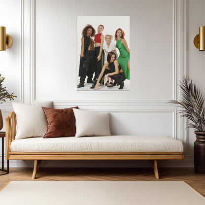Spice Girls Full Group Shot | 90s Fashion Portrait | Girl Power Music Poster - Music Poster