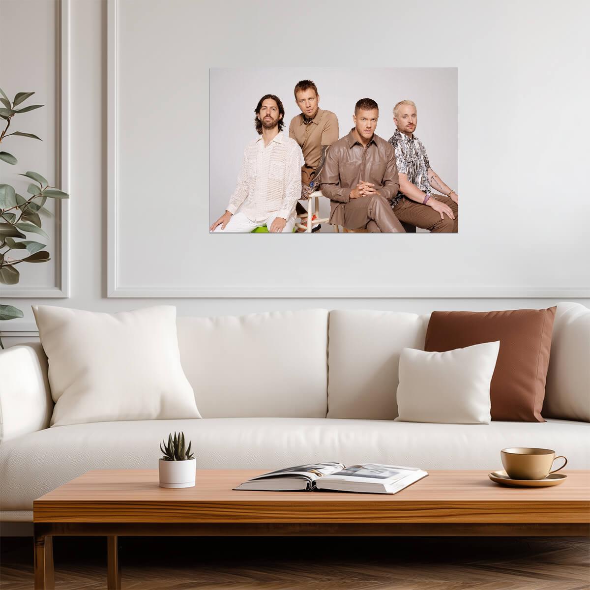 Imagine Dragons Band Photoshoot | American Rock Music Poster | Modern Group Portrait Art - Music Poster