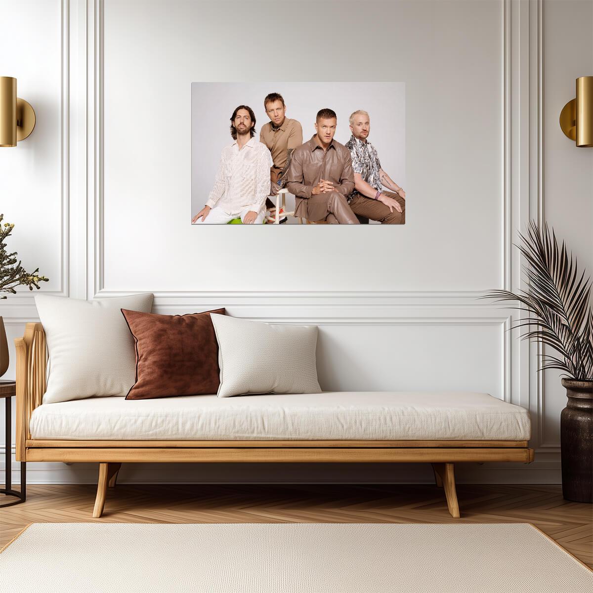 Imagine Dragons Band Photoshoot | American Rock Music Poster | Modern Group Portrait Art - Music Poster