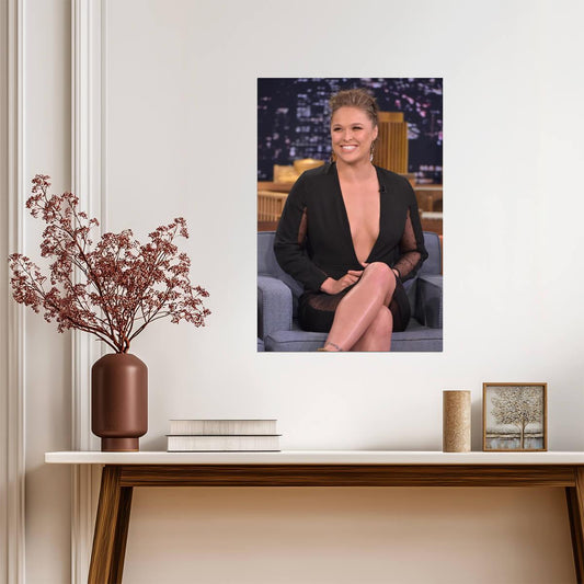 Ronda Rousey on Talk Show | Celebrity Portrait Poster | MMA Star Wall Art - Celebrities Poster