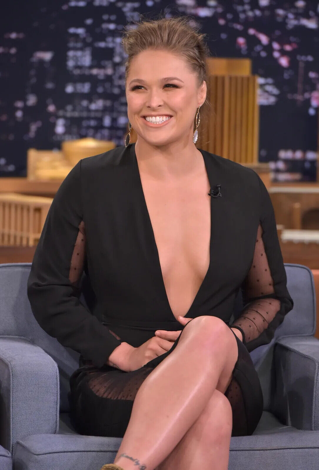 Ronda Rousey on Talk Show | Celebrity Portrait Poster | MMA Star Wall Art - Celebrities Poster