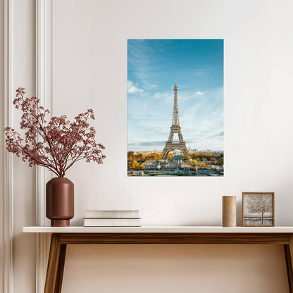 Eiffel Tower Paris France | Travel Photography Print | Autumn Cityscape Wall Art Poster - Photography Poster