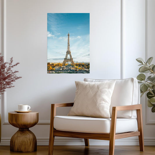Eiffel Tower Paris France | Travel Photography Print | Autumn Cityscape Wall Art Poster - Photography Poster
