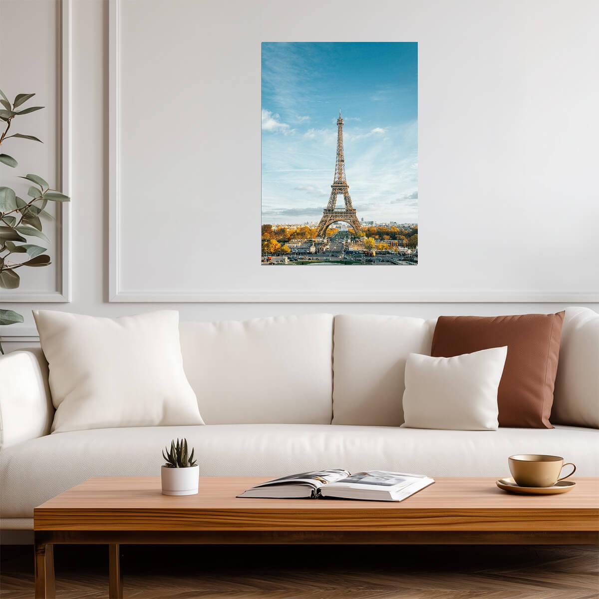 Eiffel Tower Paris France | Travel Photography Print | Autumn Cityscape Wall Art Poster - Photography Poster