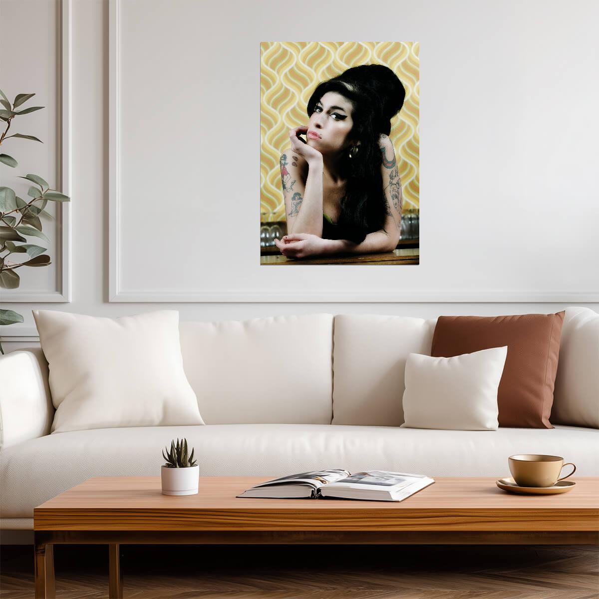 Amy Winehouse Classic Portrait | Music Legend Poster | Vintage Soul Wall Art - Music Poster