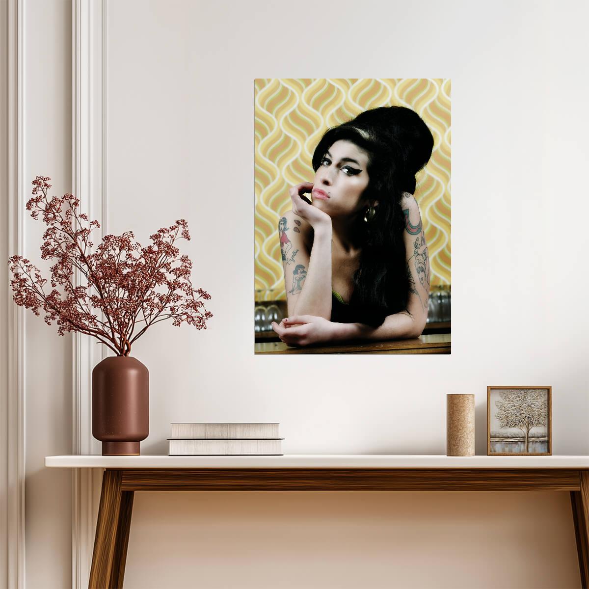 Amy Winehouse Classic Portrait | Music Legend Poster | Vintage Soul Wall Art - Music Poster