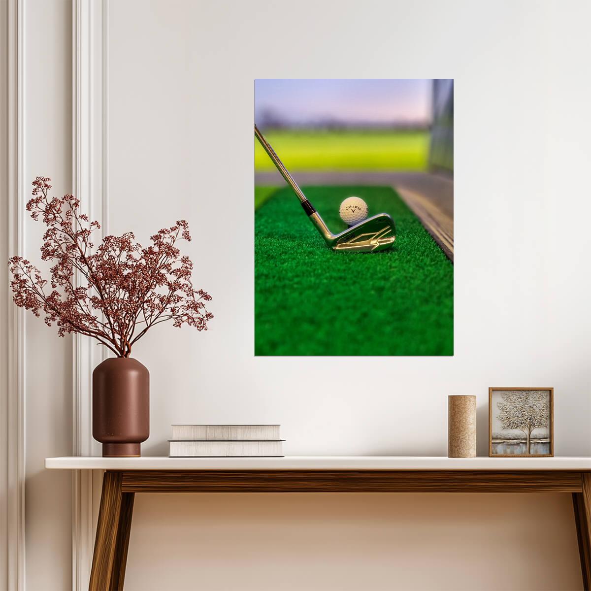 Golf Club at Address | Driving Range Photography Poster | Motivational Sports Wall Art - Sports Poster