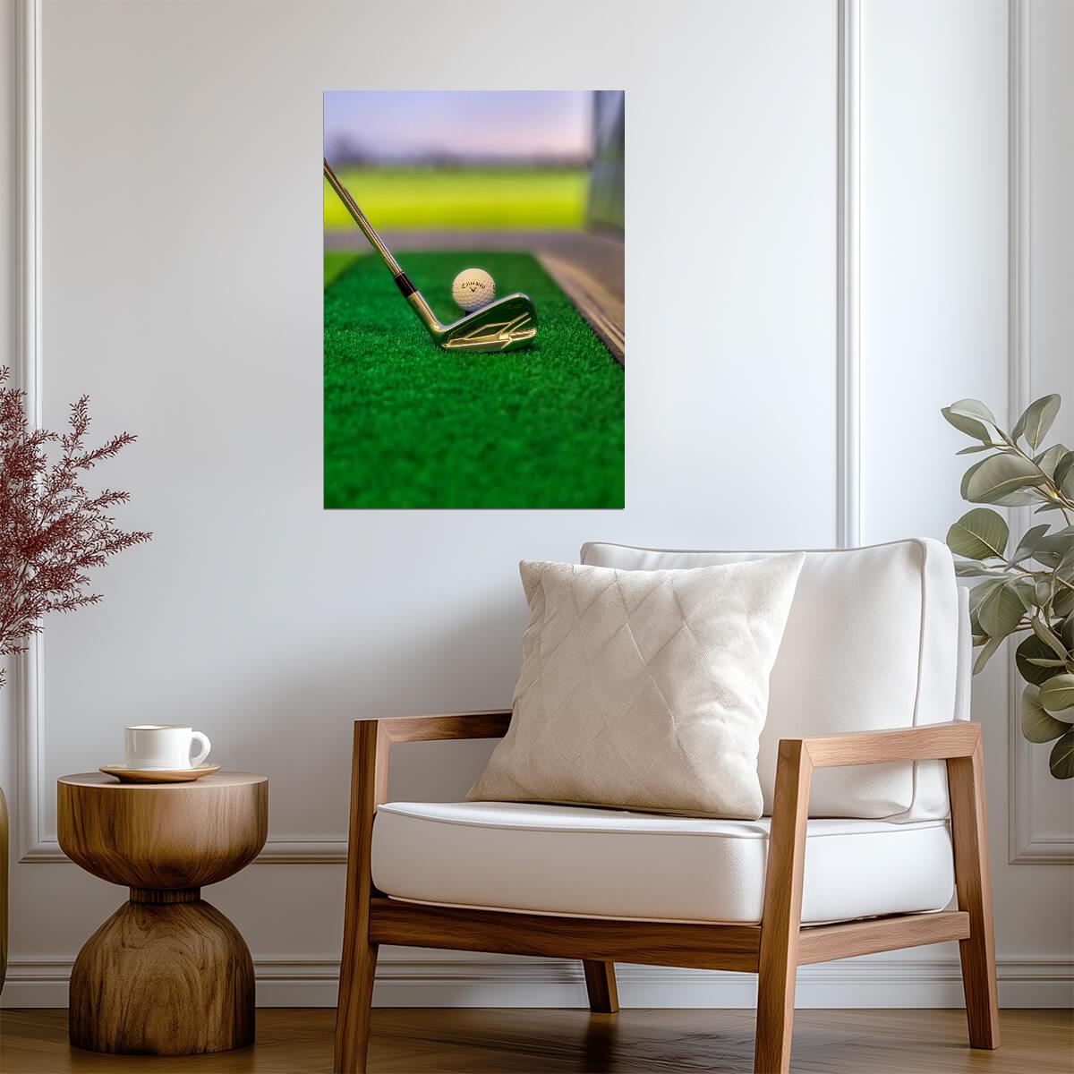 Golf Club at Address | Driving Range Photography Poster | Motivational Sports Wall Art - Sports Poster
