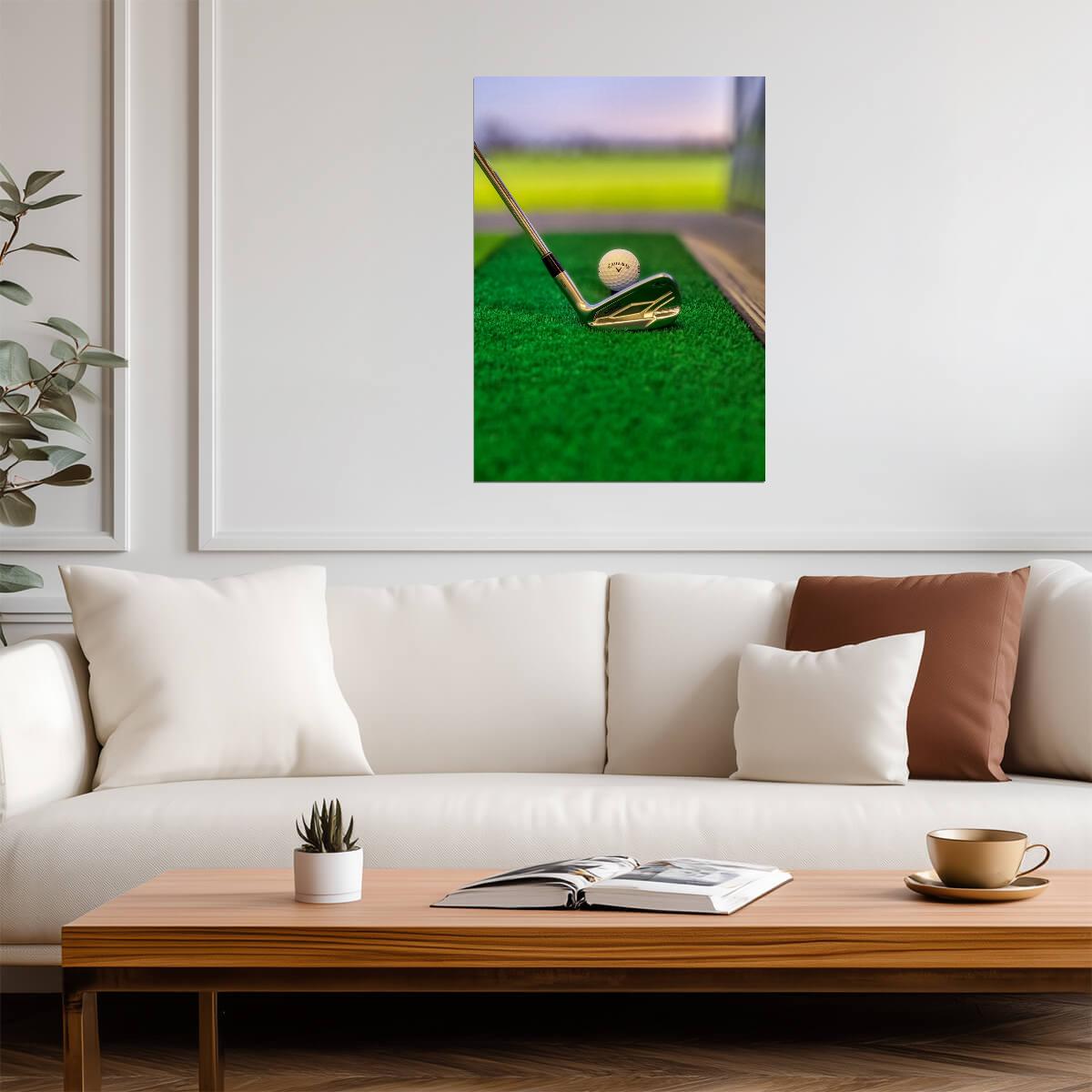 Golf Club at Address | Driving Range Photography Poster | Motivational Sports Wall Art - Sports Poster