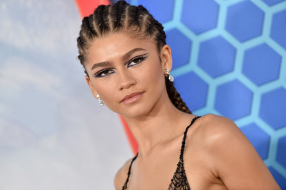Zendaya Red Carpet Portrait | Braided Hair Fashion Poster | Celebrity Wall Art - Celebrities Poster