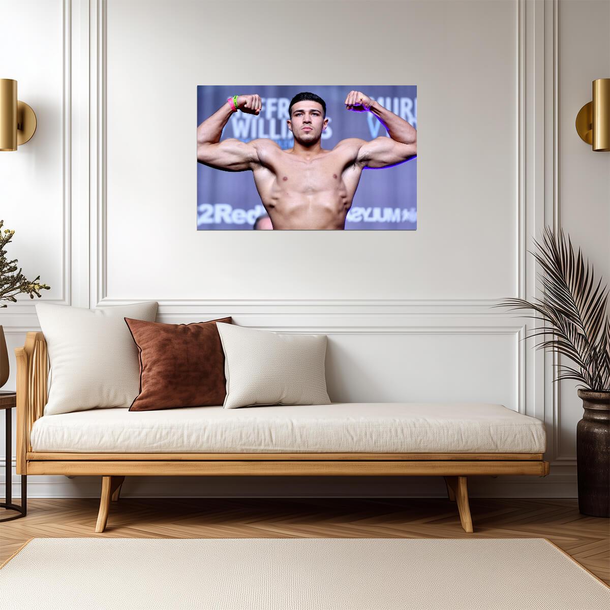 Tommy Fury Flexing Biceps | Professional Boxer Poster | Fitness Motivation Wall Art - Sports Poster