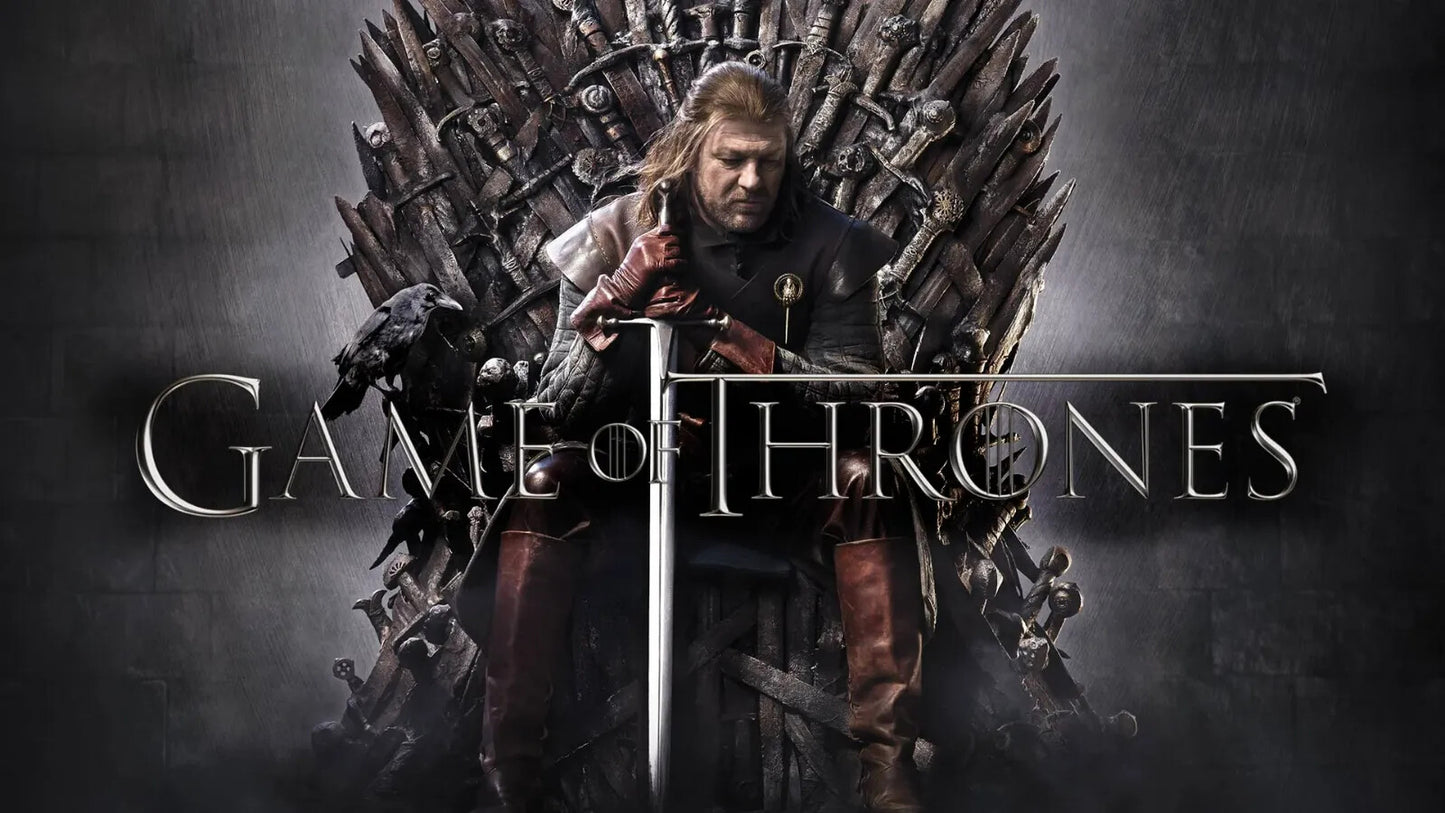 Game of Thrones Ned Stark on the Iron Throne | TV Show Poster | Fantasy Series Wall Art - Movies & TV Poster