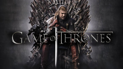 Game of Thrones Ned Stark on the Iron Throne | TV Show Poster | Fantasy Series Wall Art - Movies & TV Poster