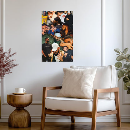 Drake Photo Collage Style 2 | Hip Hop Music Poster | Rapper Lifestyle Art Print - Music Poster