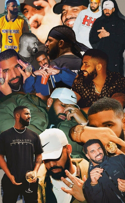 Drake Photo Collage Style 2 | Hip Hop Music Poster | Rapper Lifestyle Art Print - Music Poster