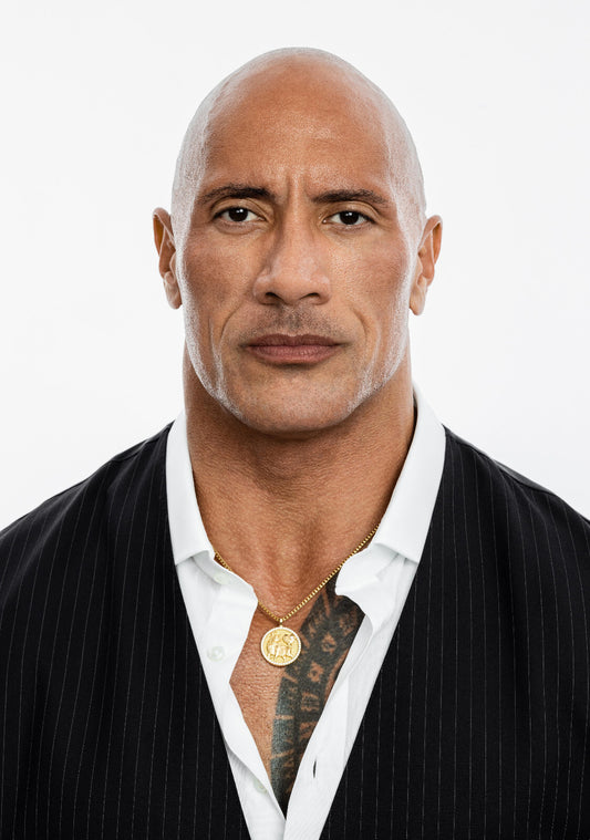 Dwayne Johnson The Rock Studio Portrait | Celebrity Poster | Modern Wall Art - Celebrities Poster