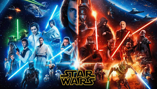 Star Wars Skywalker Saga Collage | Jedi & Sith Light vs Dark | Sci-Fi Movie Poster - Movies & TV Poster