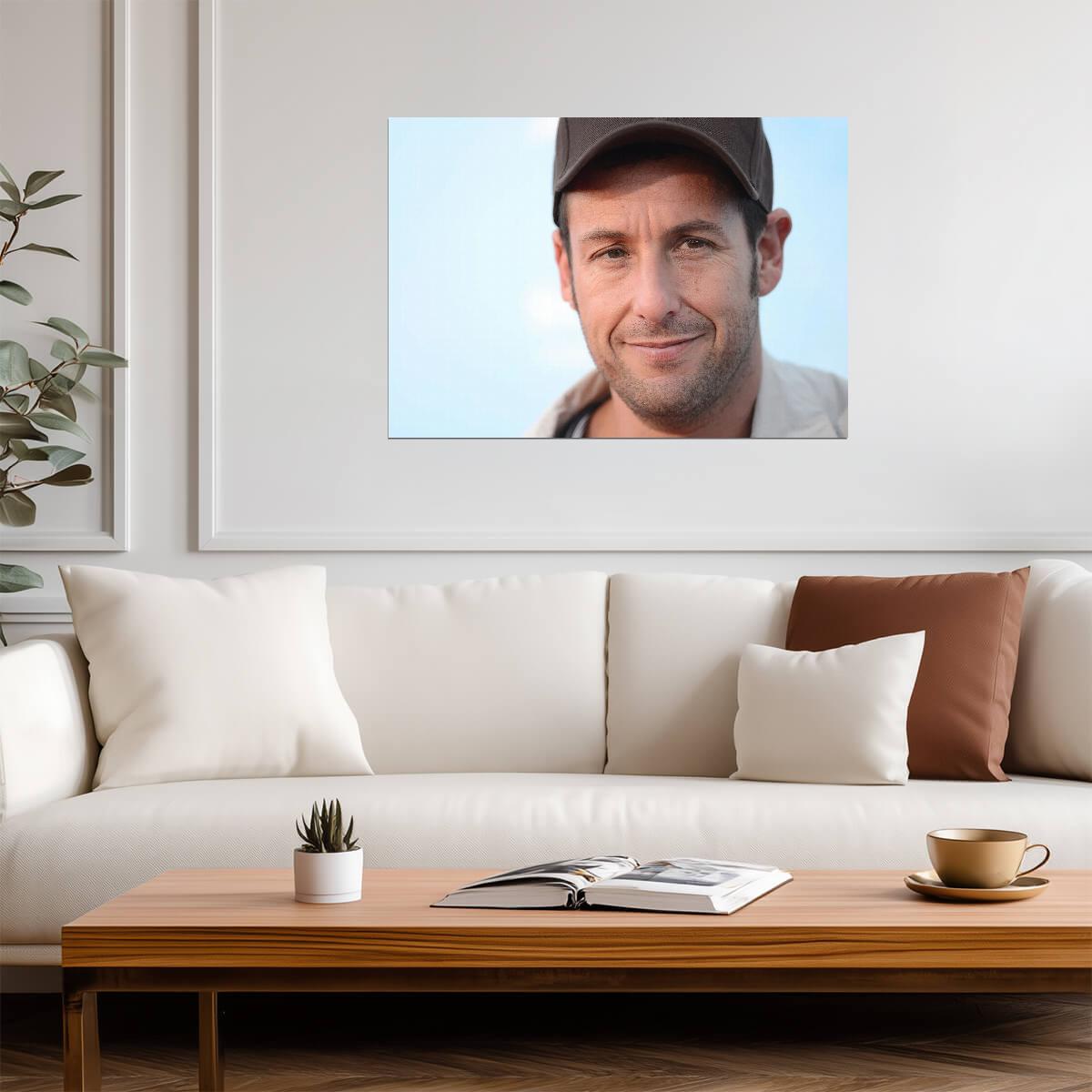 Adam Sandler Wearing Cap | Celebrity Poster | Close Up Photo - Celebrities Poster