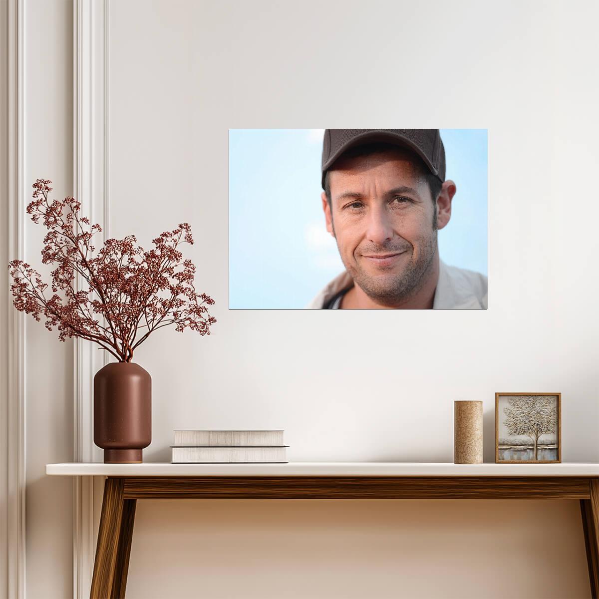 Adam Sandler Wearing Cap | Celebrity Poster | Close Up Photo - Celebrities Poster