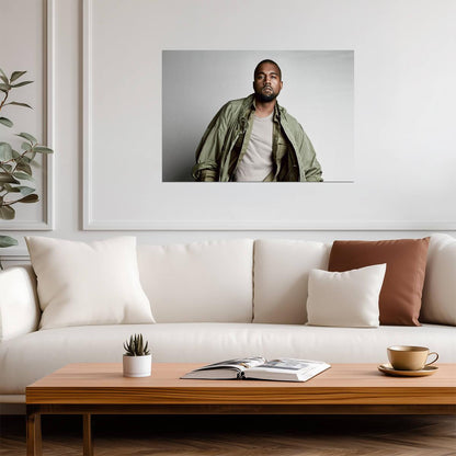 Kanye West Studio Portrait | Green Jacket Poster | Hip Hop Fashion Art - Music Poster