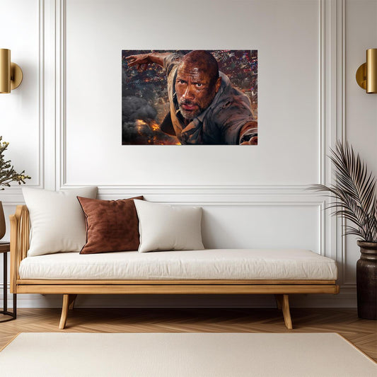 Skyscraper Movie Poster | Dwayne Johnson The Rock | Action Film Wall Art - Movies & TV Poster