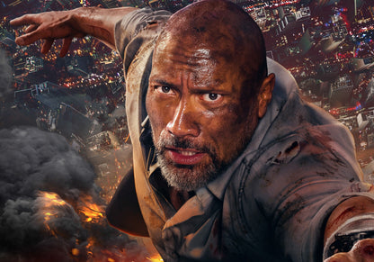 Skyscraper Movie Poster | Dwayne Johnson The Rock | Action Film Wall Art - Movies & TV Poster