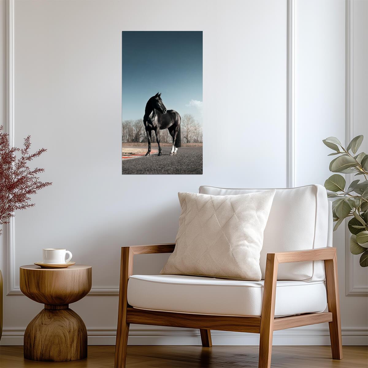 Horse | Cool Tone Print | Nature Wall Poster - Photography Poster