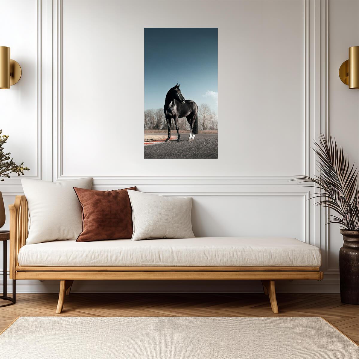 Horse | Cool Tone Print | Nature Wall Poster - Photography Poster