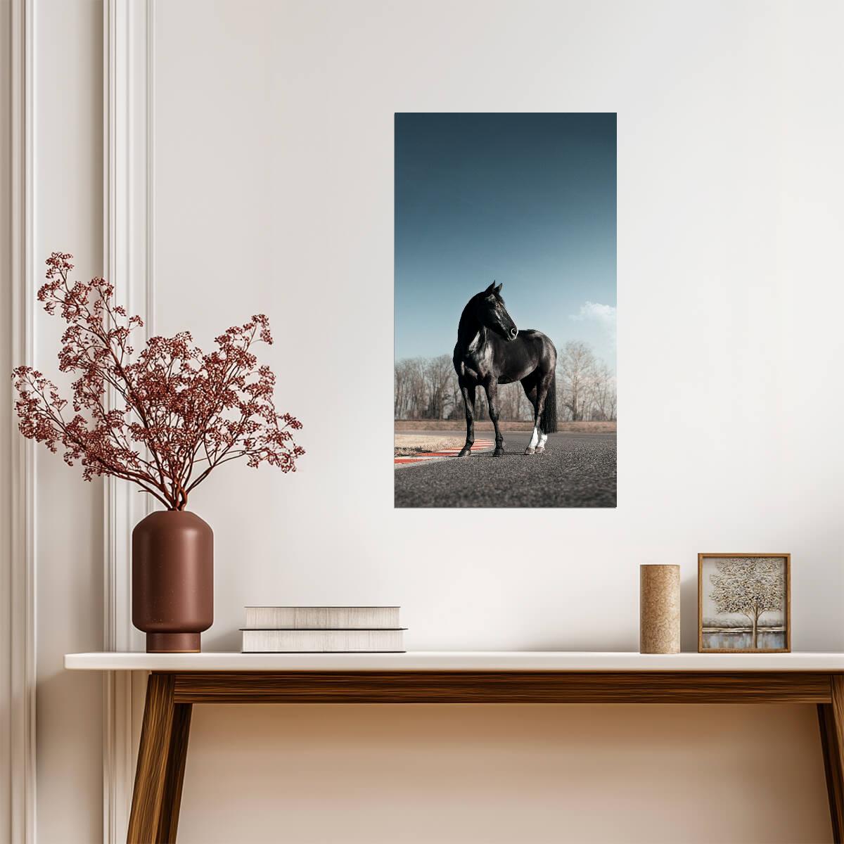 Horse | Cool Tone Print | Nature Wall Poster - Photography Poster