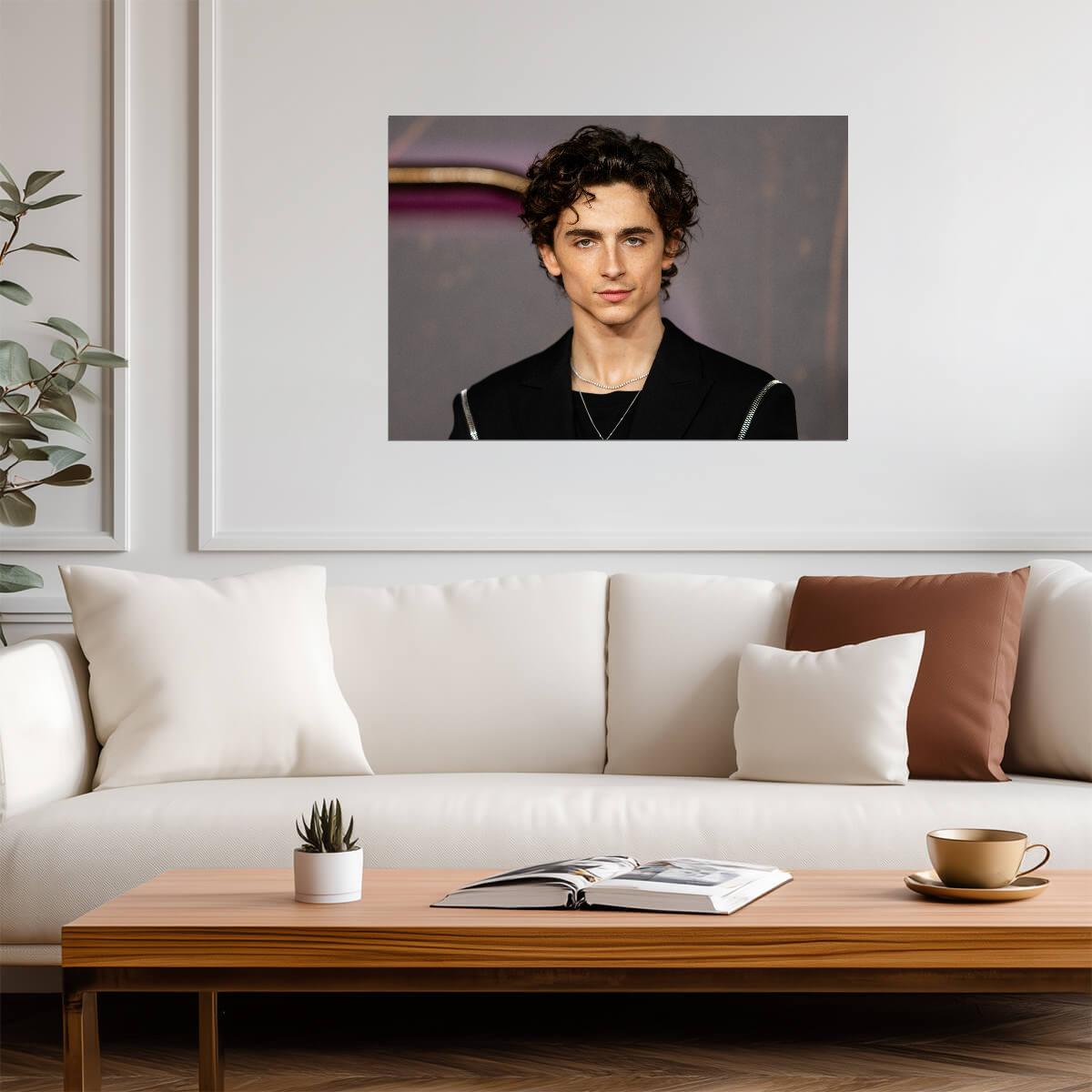 Timothée Chalamet Black Suit | Red Carpet Portrait | Celebrity Heartthrob Poster - Celebrities Poster