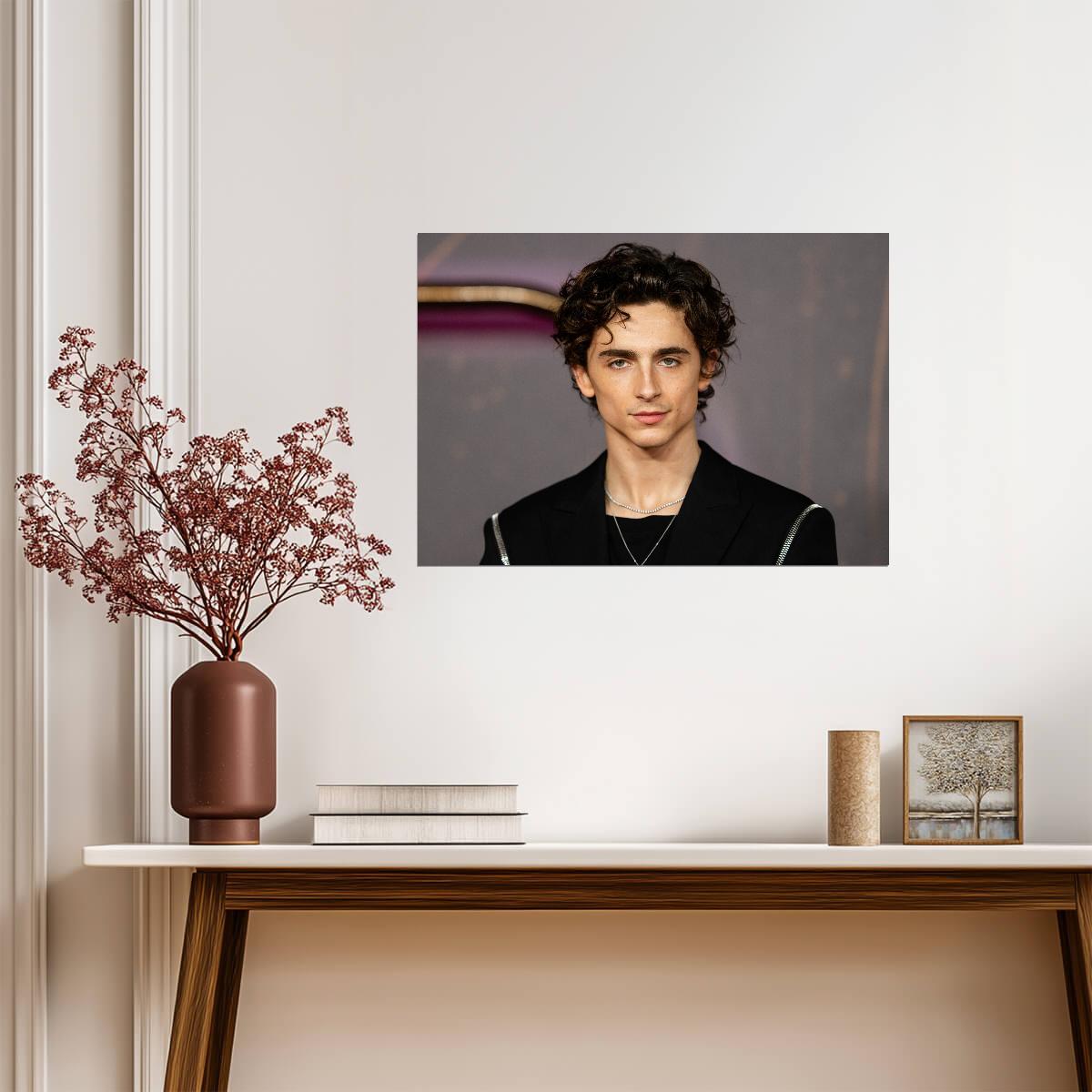 Timothée Chalamet Black Suit | Red Carpet Portrait | Celebrity Heartthrob Poster - Celebrities Poster