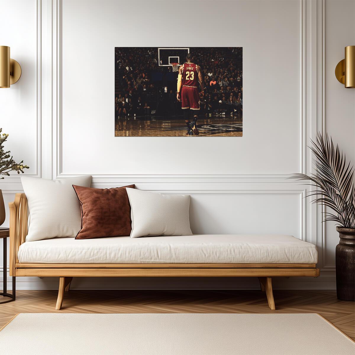 LeBron James 23 Cleveland Cavaliers | Basketball Legend Poster | Inspirational Sports Art - Sports Poster