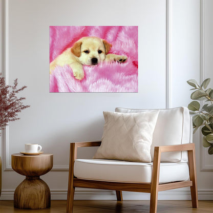 Dog Puppy | Vibrant Animal Art | Kids Room Poster - Photography Poster